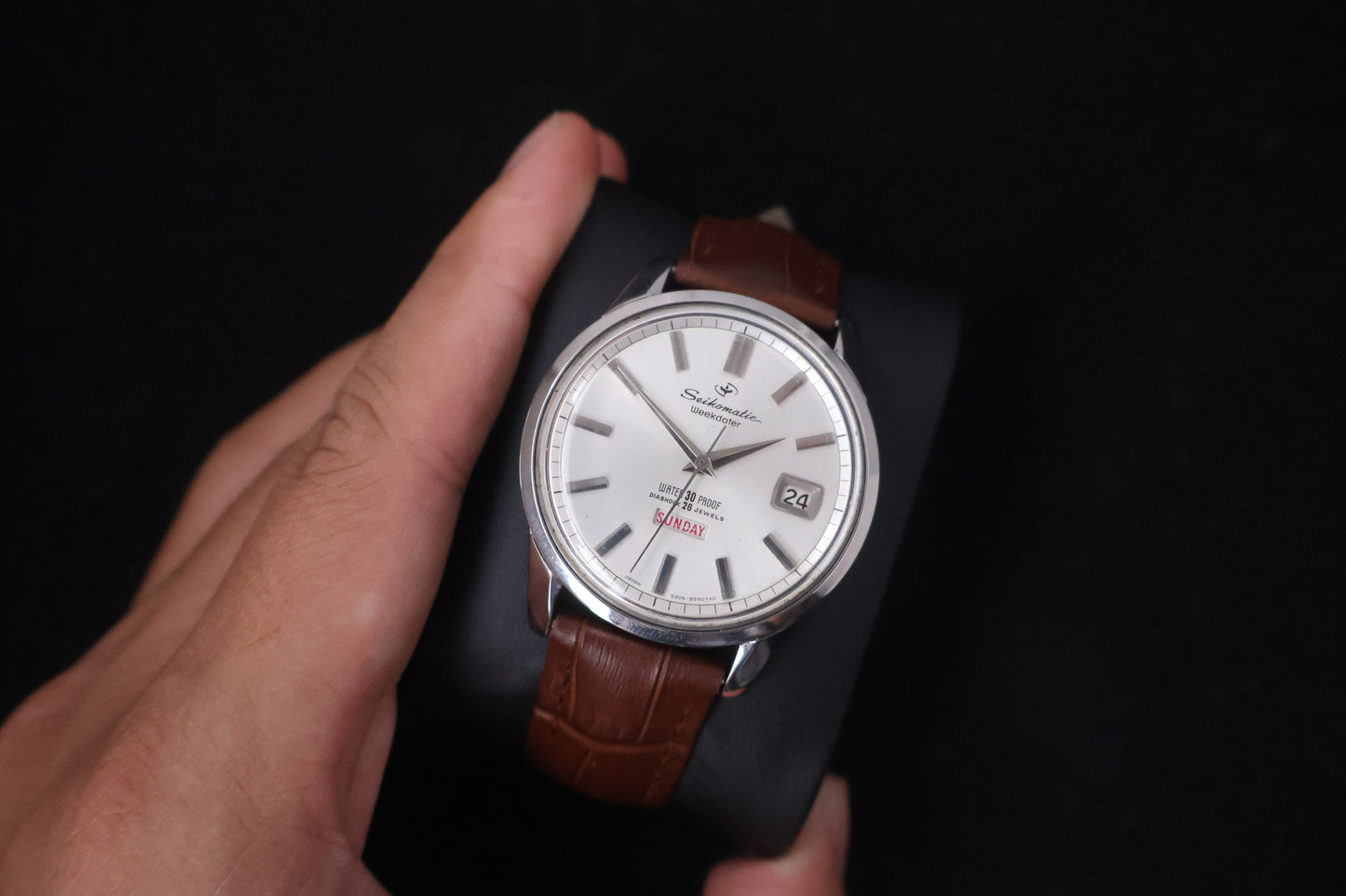(SERVICED) Rare Vintage 1964 Seiko Seikomatic Weekdater 26 Jewels 6206-8990