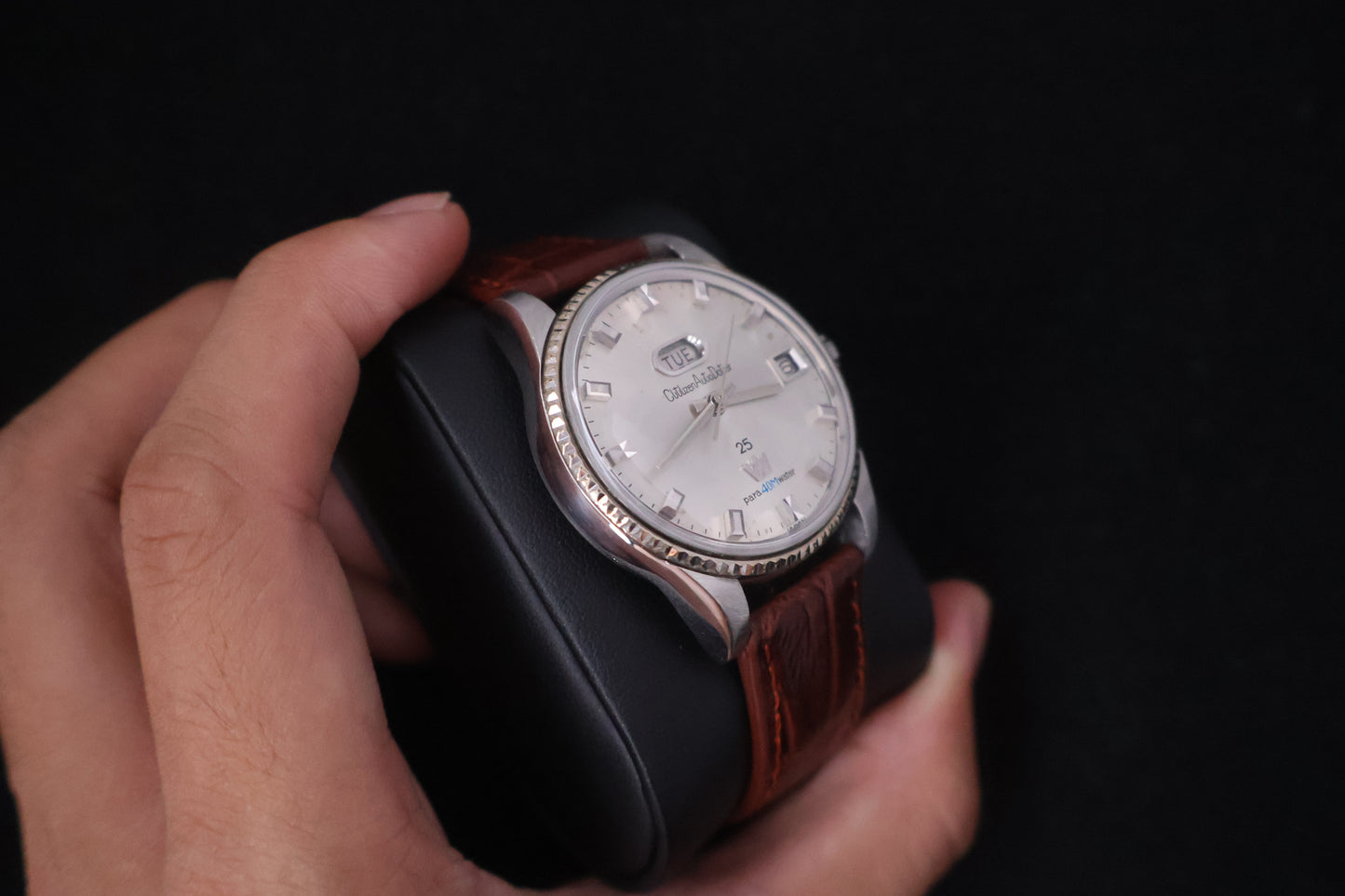 (SERVICED) Rare Vintage 1965 Citizen Auto Dater 7 Fluted Bezel 25 Jewels - ADSS 51310a-T