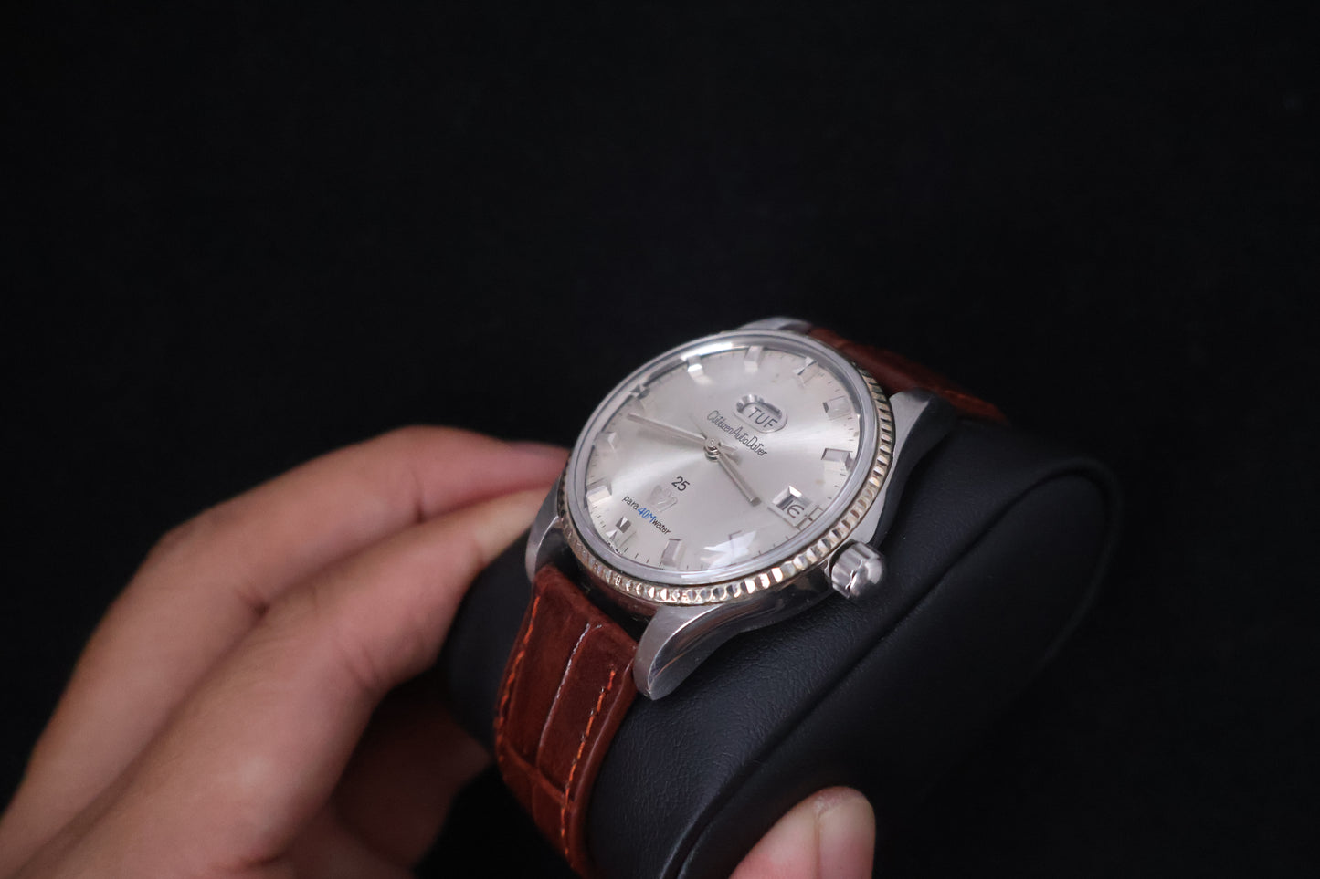 (SERVICED) Rare Vintage 1965 Citizen Auto Dater 7 Fluted Bezel 25 Jewels - ADSS 51310a-T
