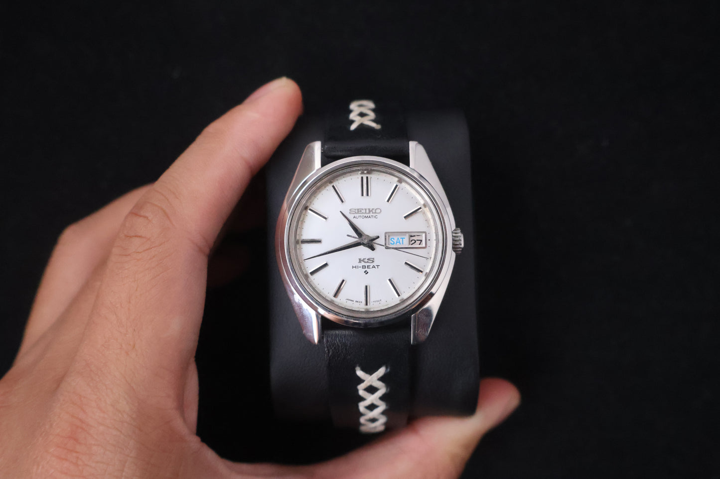 (SERVICED) Rare Vintage 1970 King Seiko KS Hi-Beat Gold Medallion 5626-7000