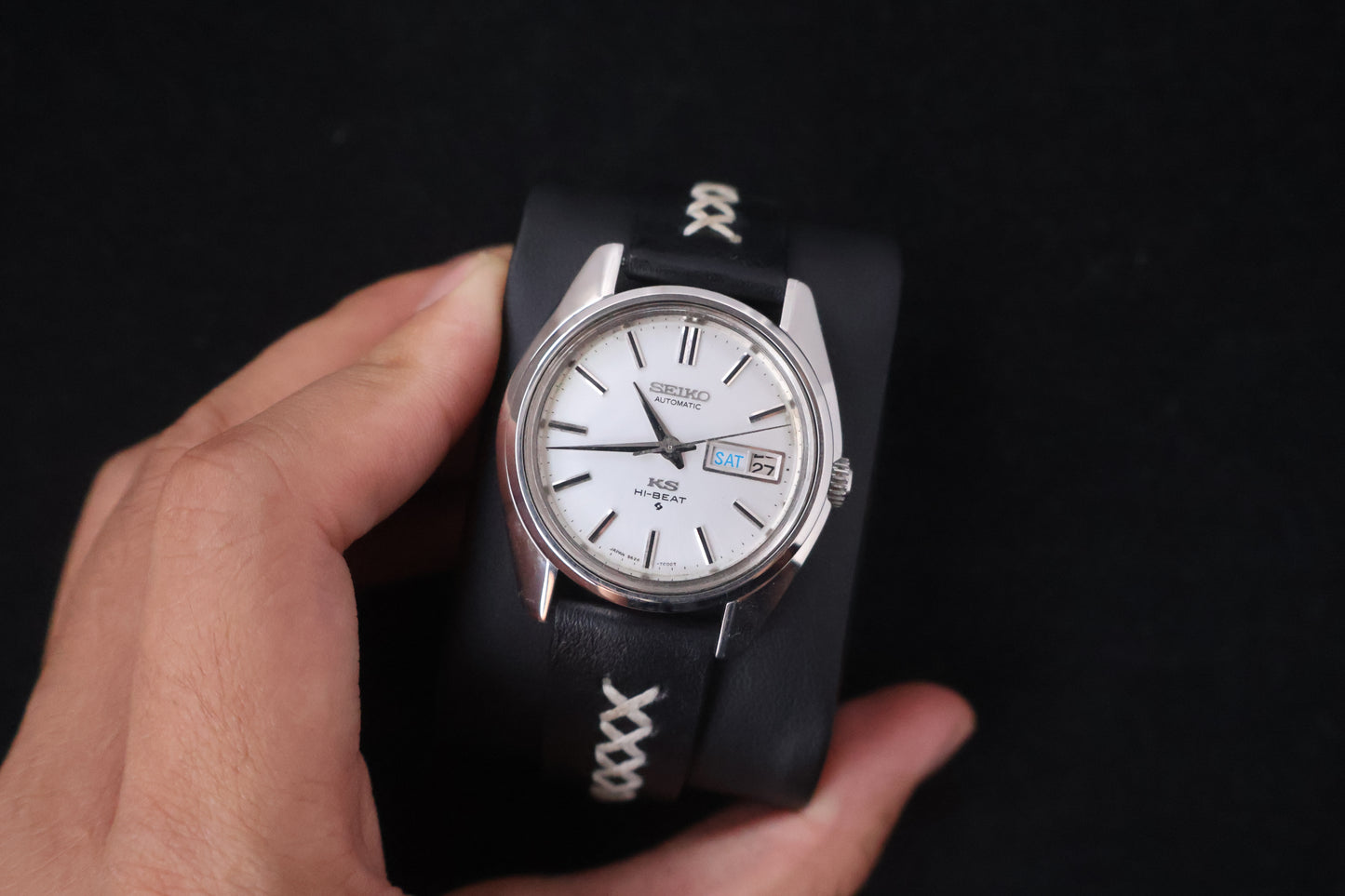 (SERVICED) Rare Vintage 1970 King Seiko KS Hi-Beat Gold Medallion 5626-7000