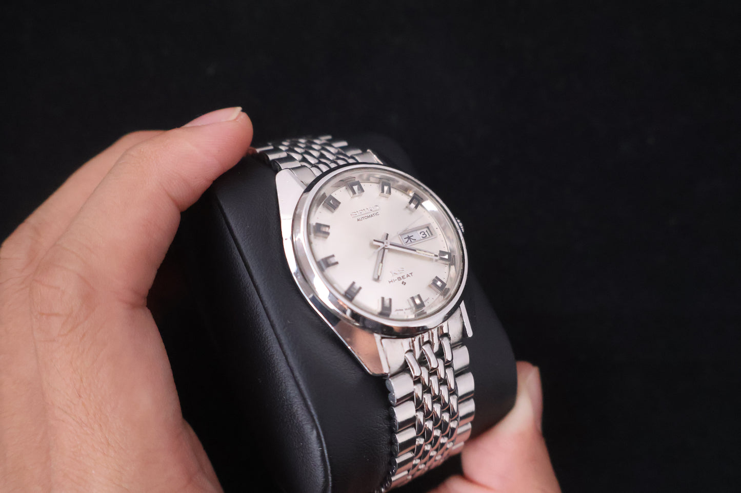 (SERVICED) Rare Vintage 1969 King Seiko KS Hi-Beat Gold Medallion 25 Jewels 5626-7000