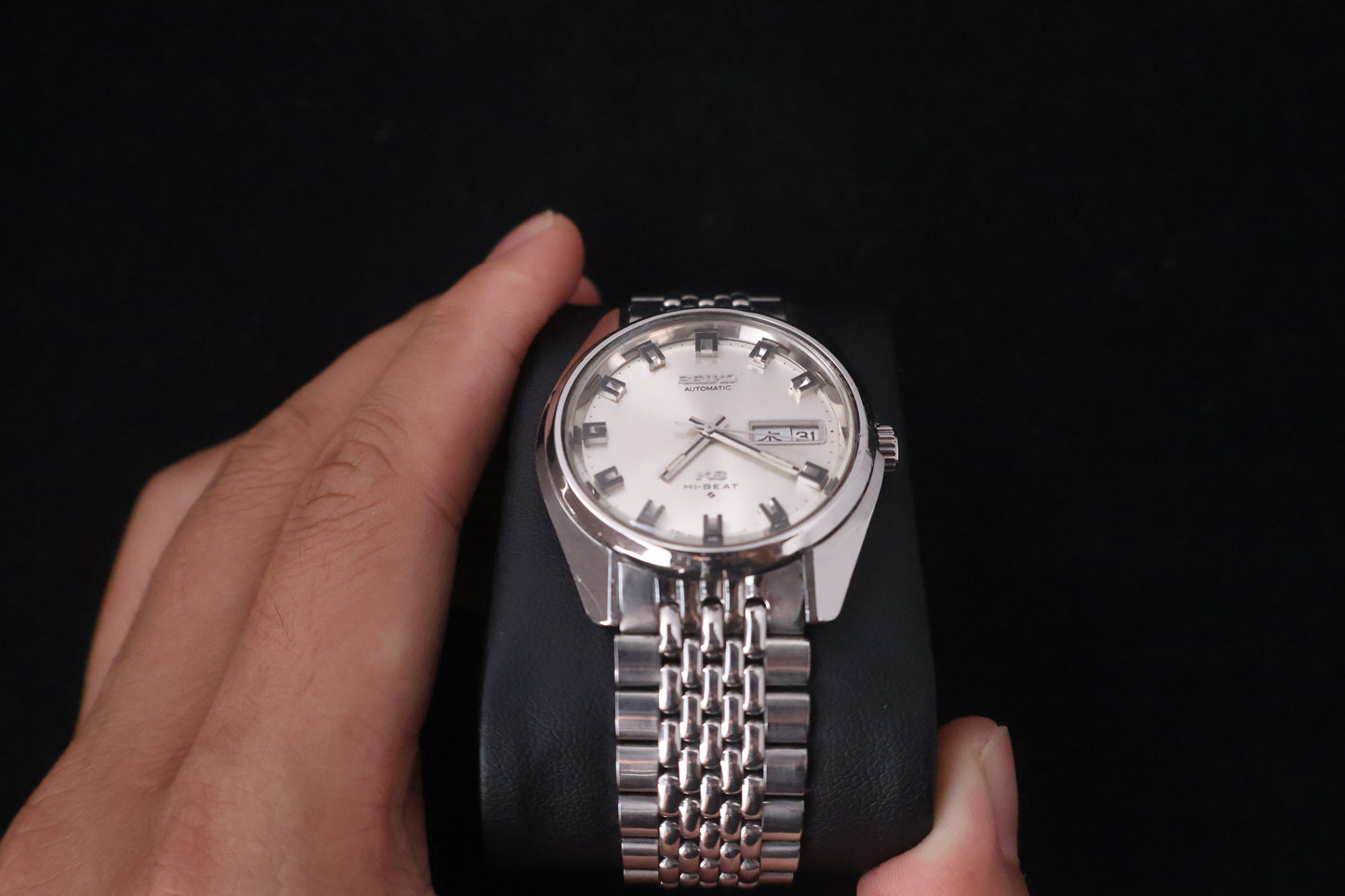 (SERVICED) Rare Vintage 1969 King Seiko KS Hi-Beat Gold Medallion 25 Jewels 5626-7000