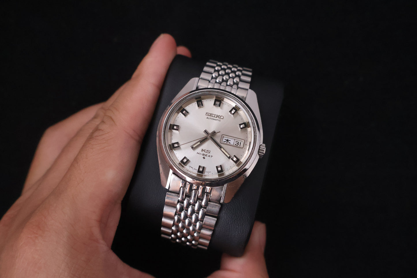 (SERVICED) Rare Vintage 1969 King Seiko KS Hi-Beat Gold Medallion 25 Jewels 5626-7000