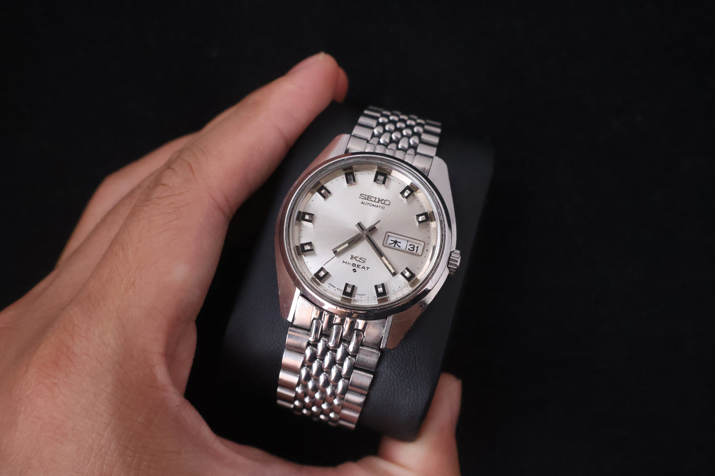 (SERVICED) Rare Vintage 1969 King Seiko KS Hi-Beat Gold Medallion 25 Jewels 5626-7000