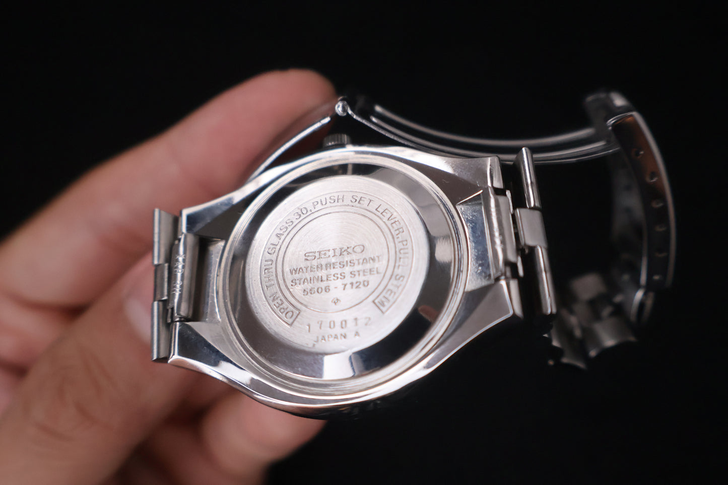 (SERVICED) Rare Vintage 1971 Seiko Lord Matic LM Blue Roman 23 Jewels 5606-7120