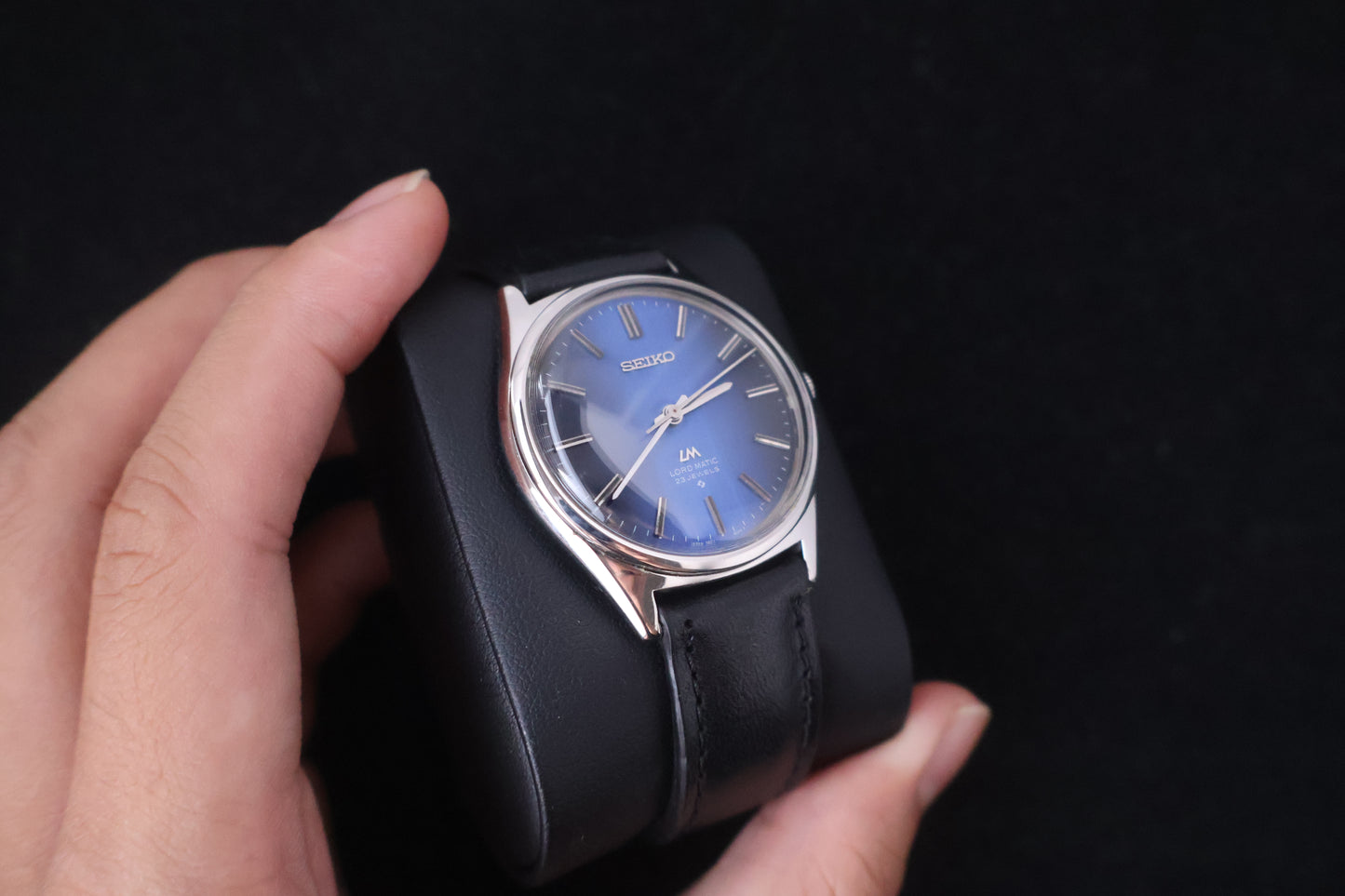 (SERVICED) Rare Vintage 1969 Seiko Lord Matic Blue Dial 23 Jewels 5601-9000