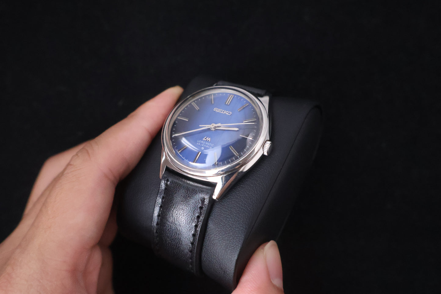 (SERVICED) Rare Vintage 1969 Seiko Lord Matic Blue Dial 23 Jewels 5601-9000