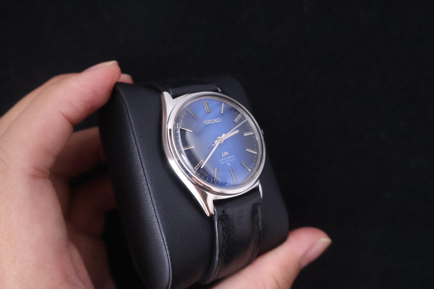 (SERVICED) Rare Vintage 1969 Seiko Lord Matic Blue Dial 23 Jewels 5601-9000