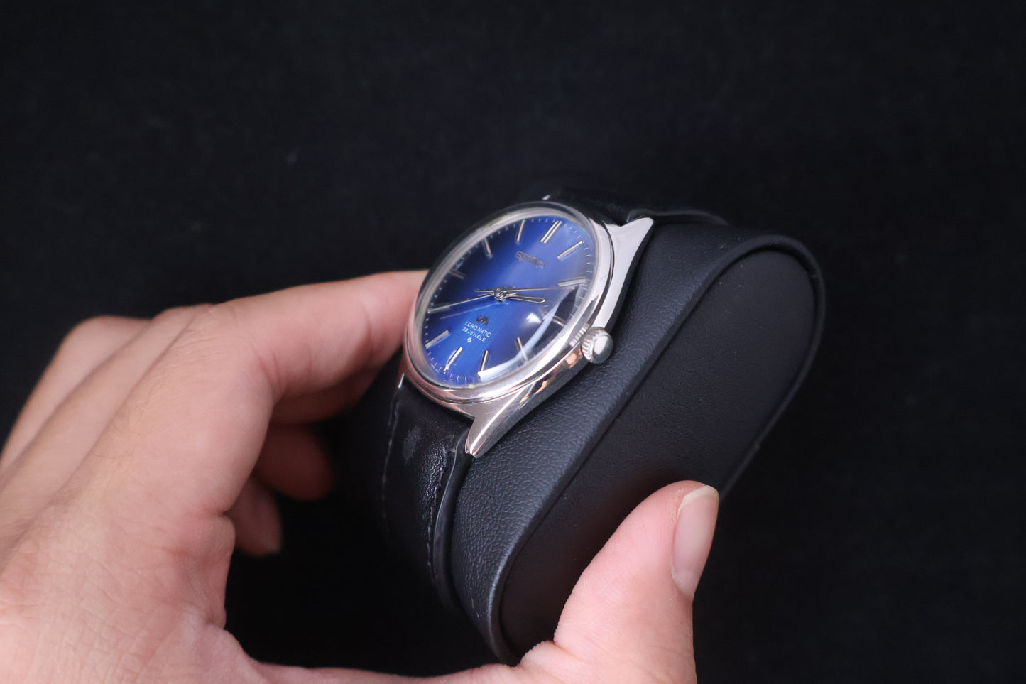 (SERVICED) Rare Vintage 1969 Seiko Lord Matic Blue Dial 23 Jewels 5601-9000