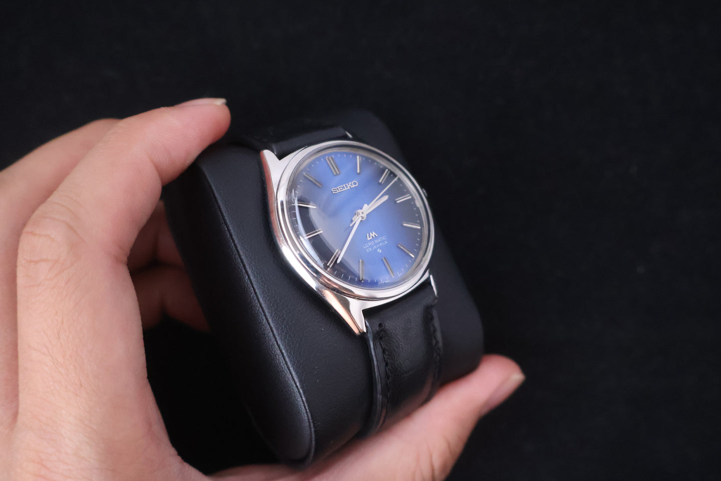 (SERVICED) Rare Vintage 1969 Seiko Lord Matic Blue Dial 23 Jewels 5601-9000