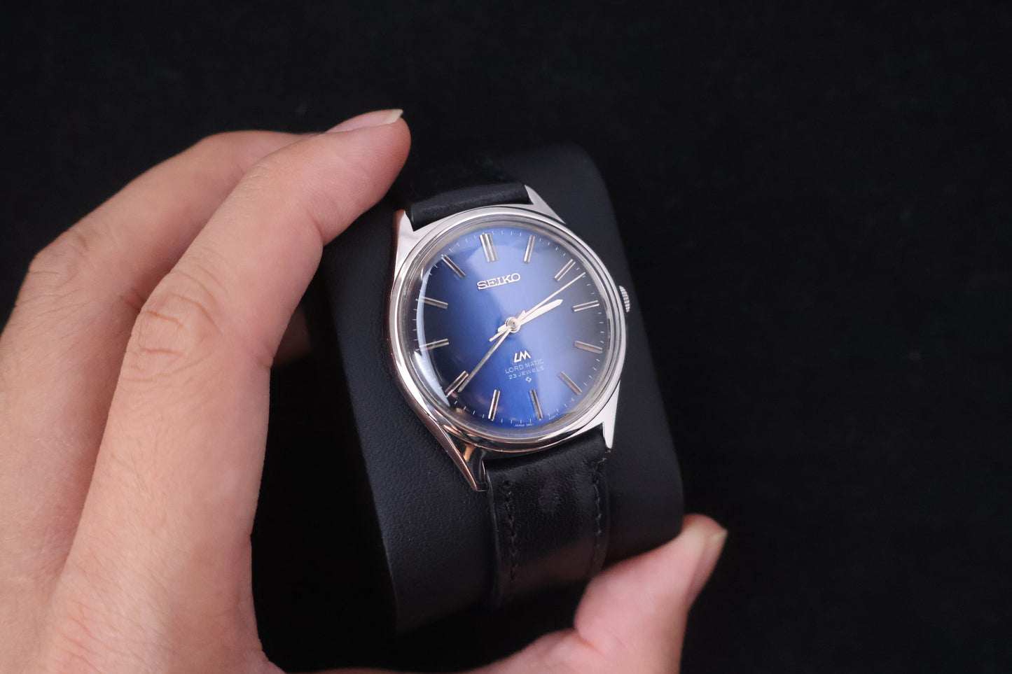 (SERVICED) Rare Vintage 1969 Seiko Lord Matic Blue Dial 23 Jewels 5601-9000
