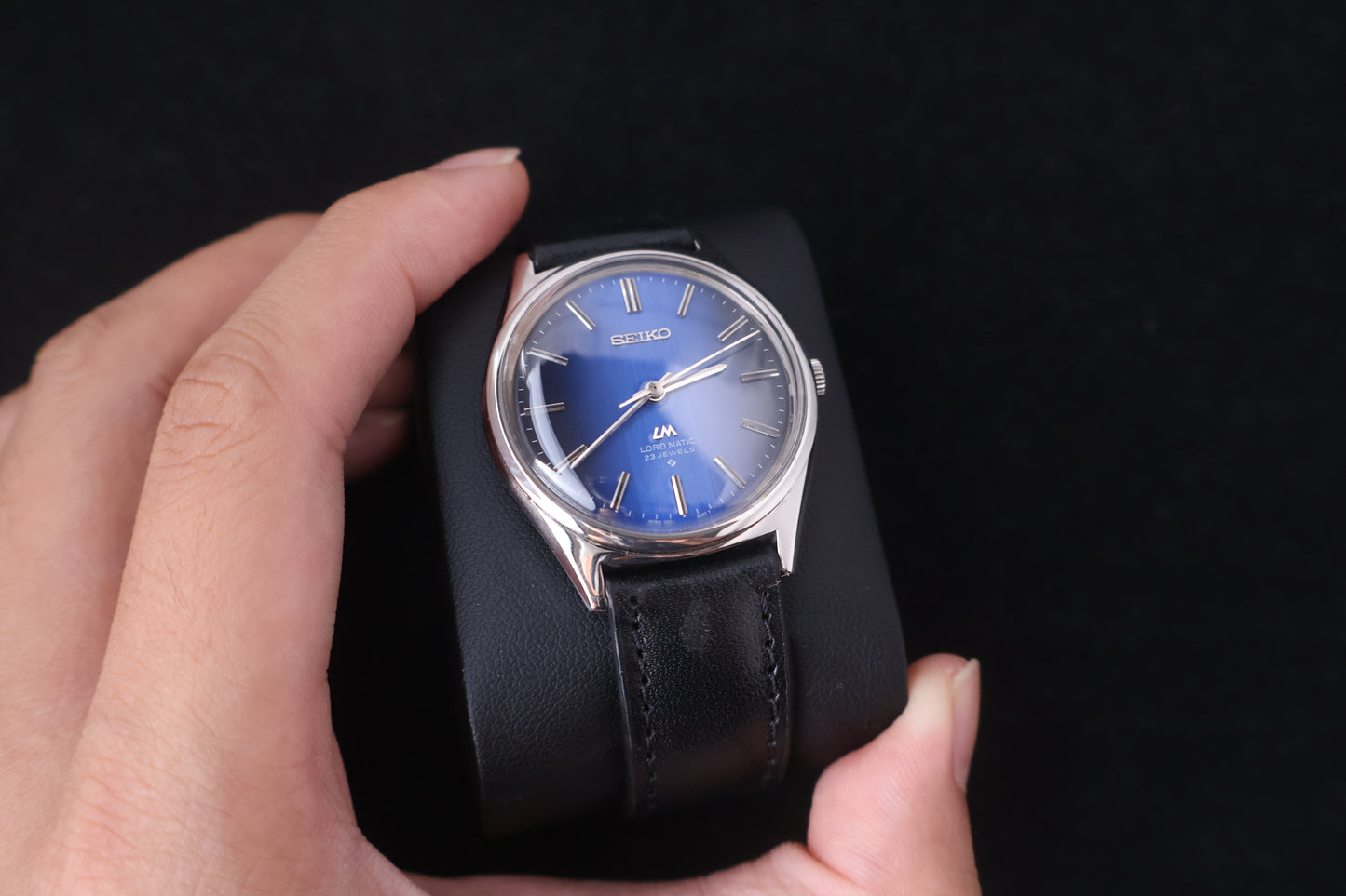 (SERVICED) Rare Vintage 1969 Seiko Lord Matic Blue Dial 23 Jewels 5601-9000