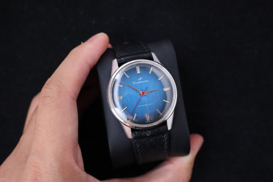 (SERVICED) Rare Vintage 1960s Seiko Seikomatic Blue Dial 17 Jewels