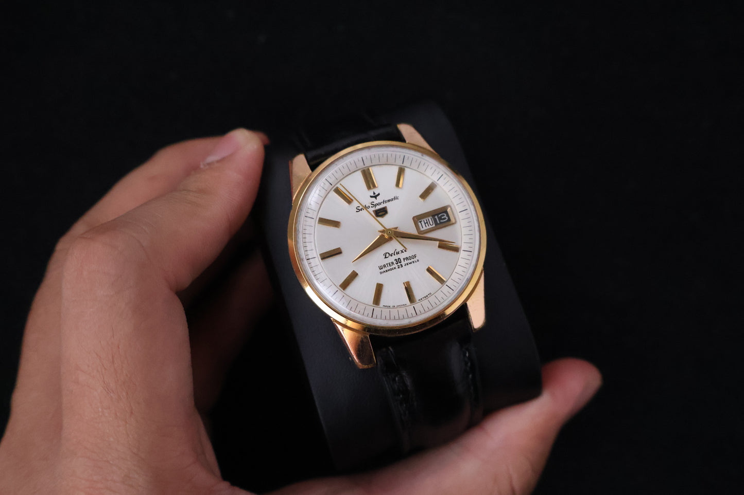 (SERVICED) Rare Vintage 1964 Seiko Sportsmatic 5 Deluxe 23 Jewels - Cal. 7606
