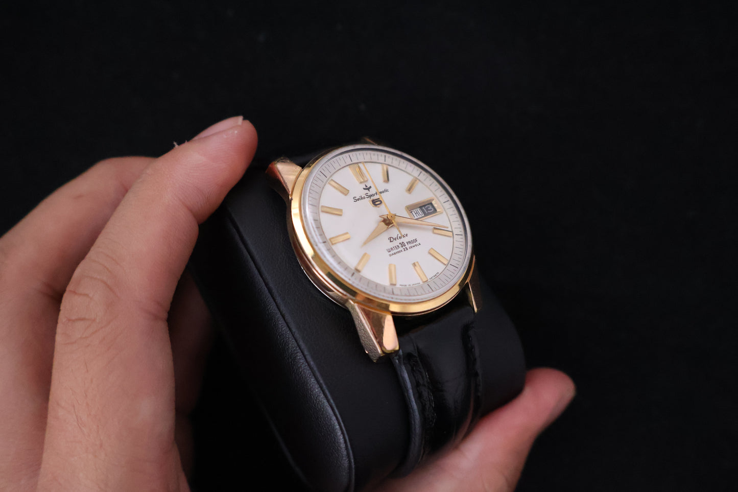 (SERVICED) Rare Vintage 1964 Seiko Sportsmatic 5 Deluxe 23 Jewels - Cal. 7606