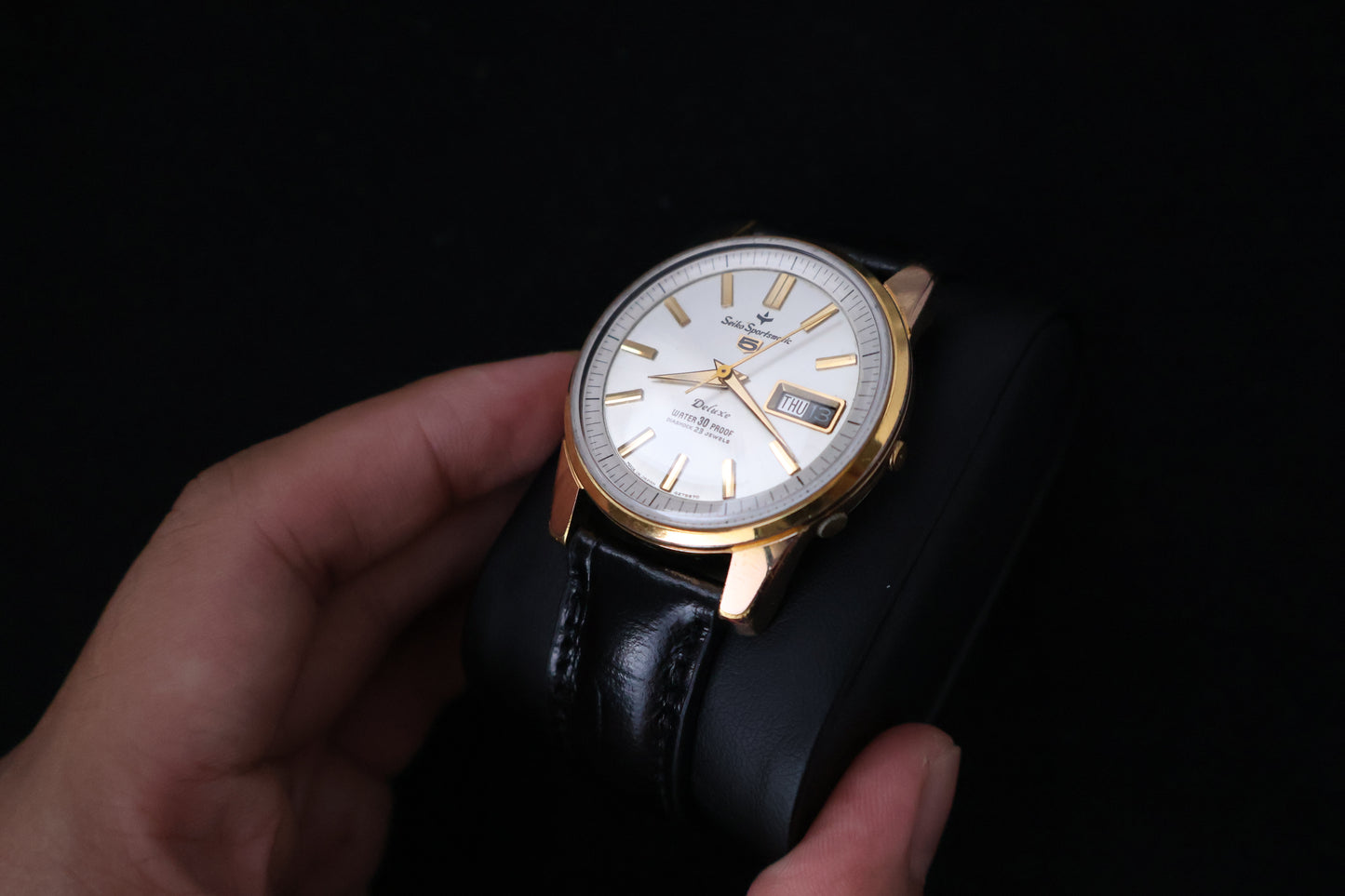 (SERVICED) Rare Vintage 1964 Seiko Sportsmatic 5 Deluxe 23 Jewels - Cal. 7606