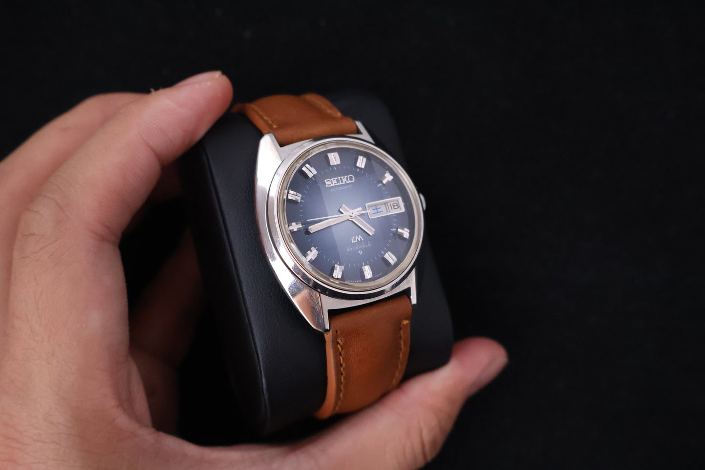 (SERVICED) Rare Vintage 1974 Seiko Lord Matic Blue Dial 23 Jewels 5606-7231