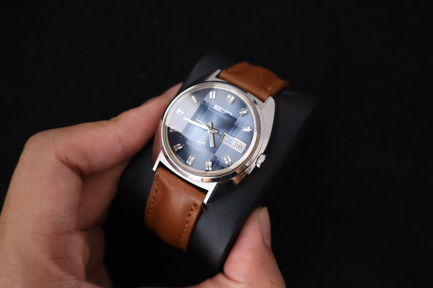 (SERVICED) Rare Vintage 1974 Seiko Lord Matic Blue Dial 23 Jewels 5606-7231