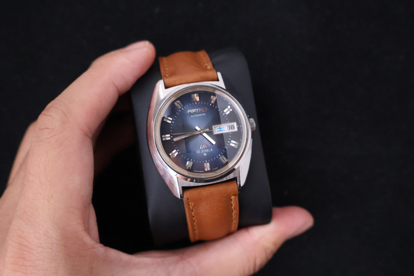 (SERVICED) Rare Vintage 1974 Seiko Lord Matic Blue Dial 23 Jewels 5606-7231
