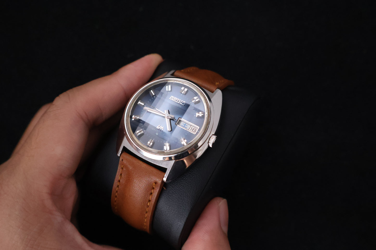 (SERVICED) Rare Vintage 1974 Seiko Lord Matic Blue Dial 23 Jewels 5606-7231