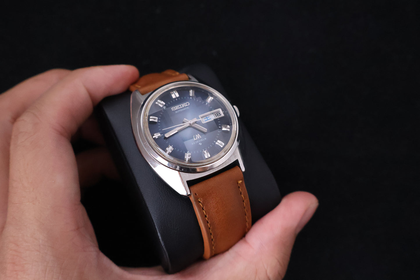 (SERVICED) Rare Vintage 1974 Seiko Lord Matic Blue Dial 23 Jewels 5606-7231
