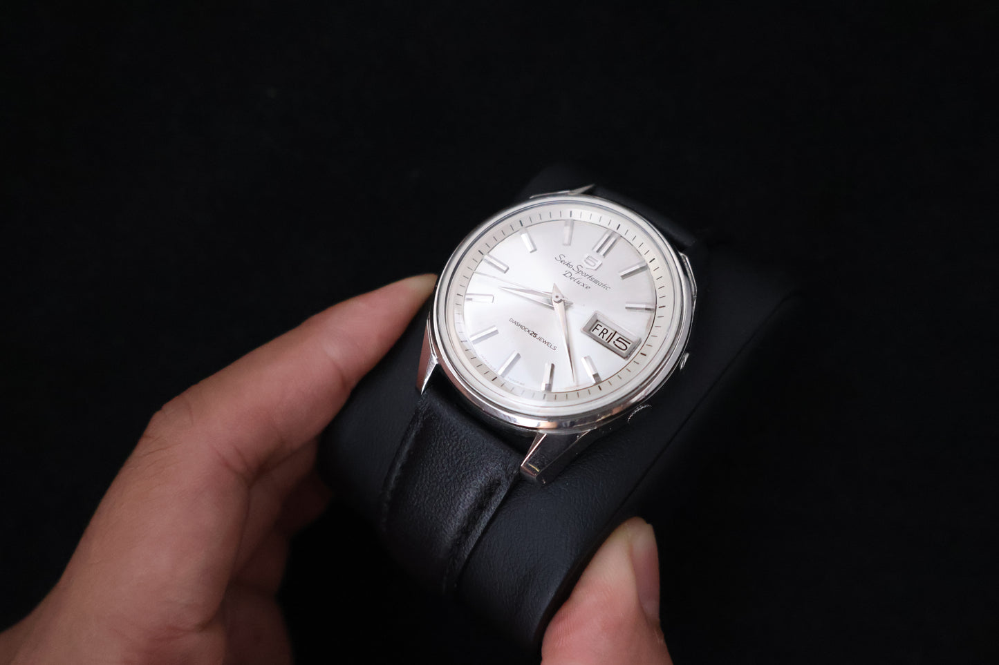 (SERVICED) Rare Vintage 1965 Seiko 5 Sportsmatic Deluxe 25 Jewels 7619-7050