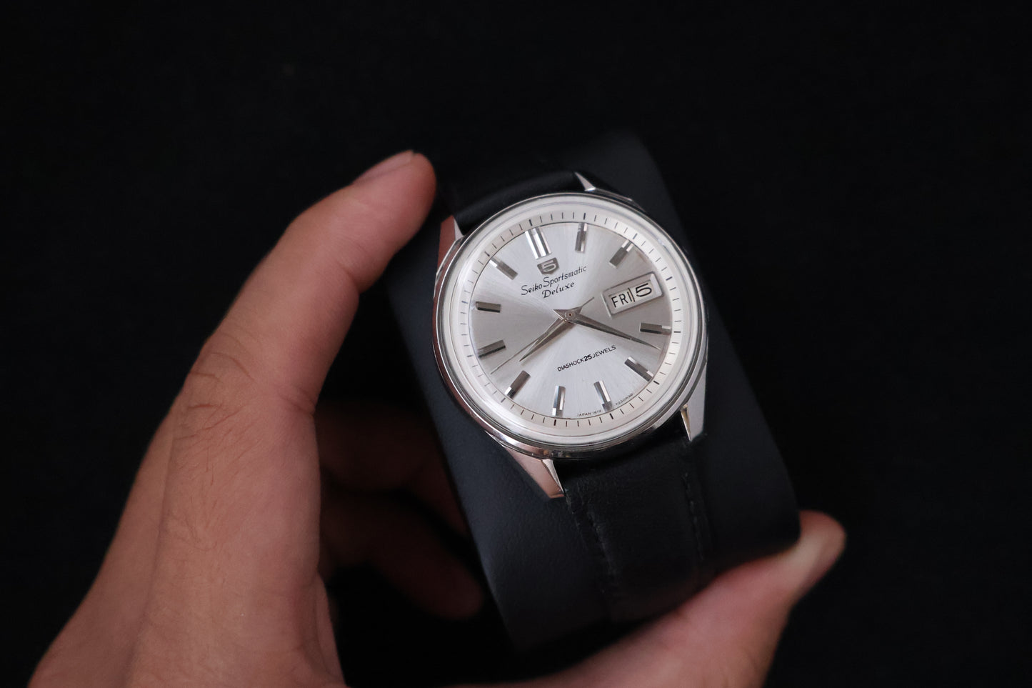 (SERVICED) Rare Vintage 1965 Seiko 5 Sportsmatic Deluxe 25 Jewels 7619-7050