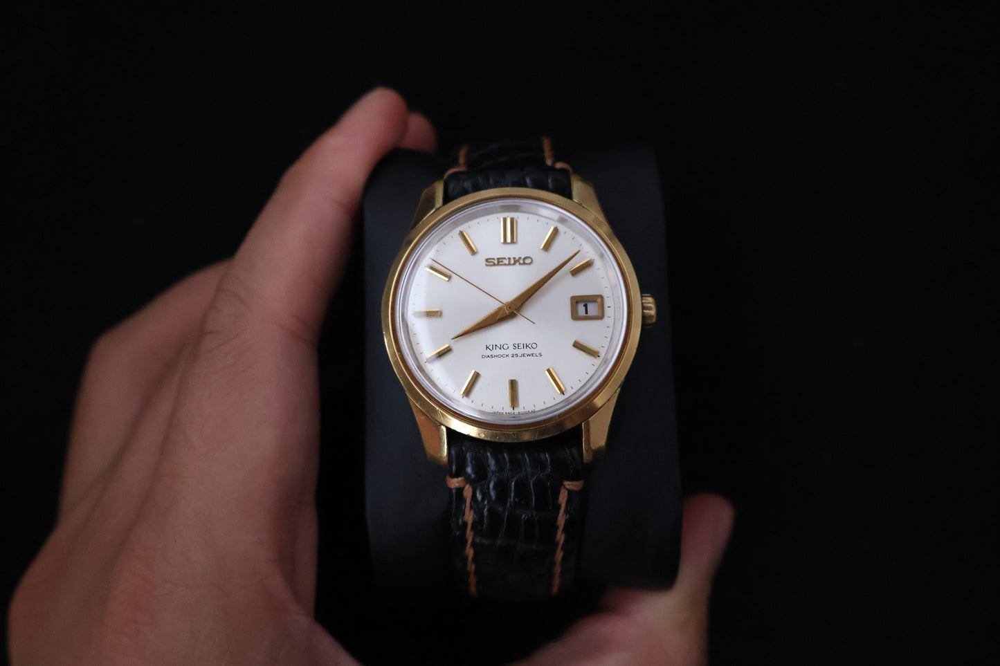 (SERVICED) Rare Vintage 1966 King Seiko 44KS Shield Medallion 25 Jewels 4402-8000