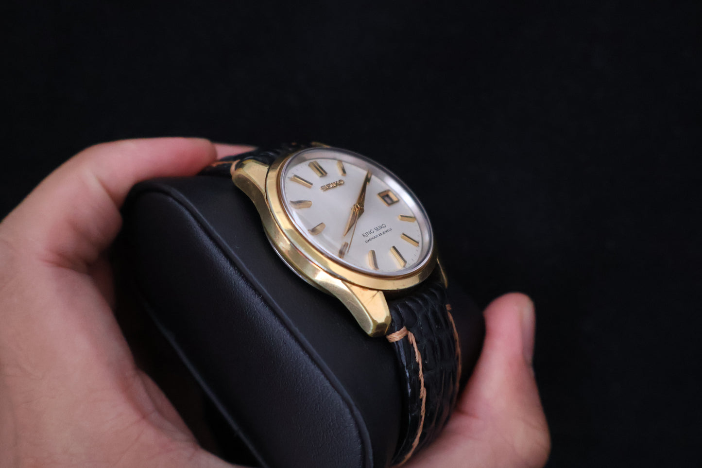 (SERVICED) Rare Vintage 1966 King Seiko 44KS Shield Medallion 25 Jewels 4402-8000