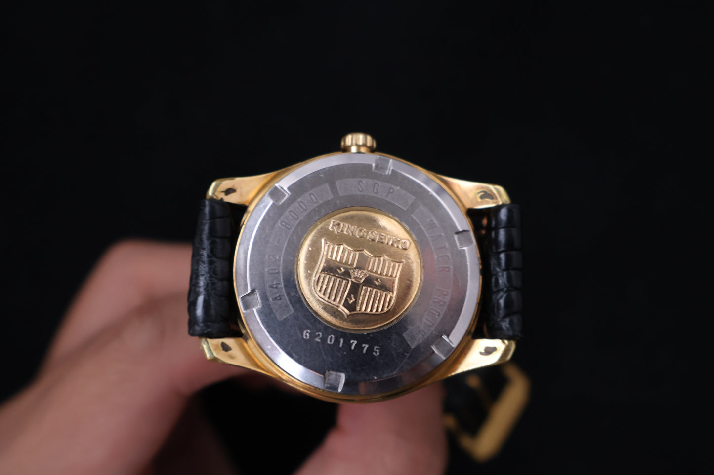 (SERVICED) Rare Vintage 1966 King Seiko 44KS Shield Medallion 25 Jewels 4402-8000