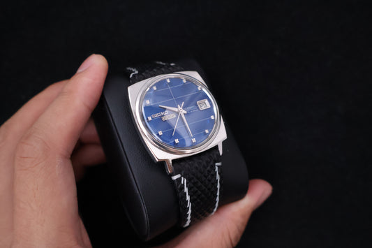 (SERVICED) Rare Vintage 1966 Seikomatic Weekdater Blue Dial 26 Jewels 6206-8120