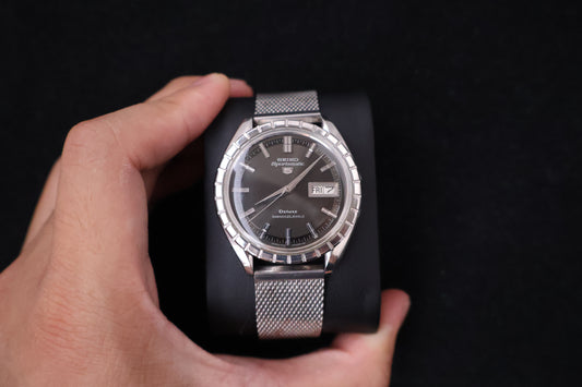 (SERVICED) Rare Vintage 1966 Seiko 5 Sportsmatic Deluxe Fluted Bezel 25 Jewels 7619-9020