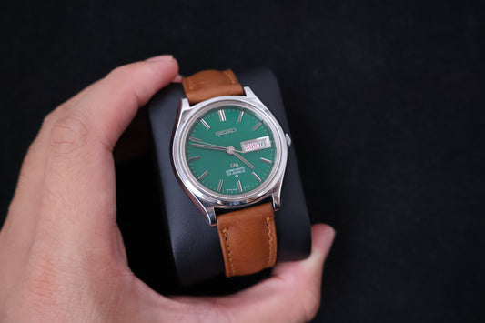(SERVICED) Rare Vintage 1971 Seiko Lord Matic LM Green Dial 23 Jewels 5606-7070