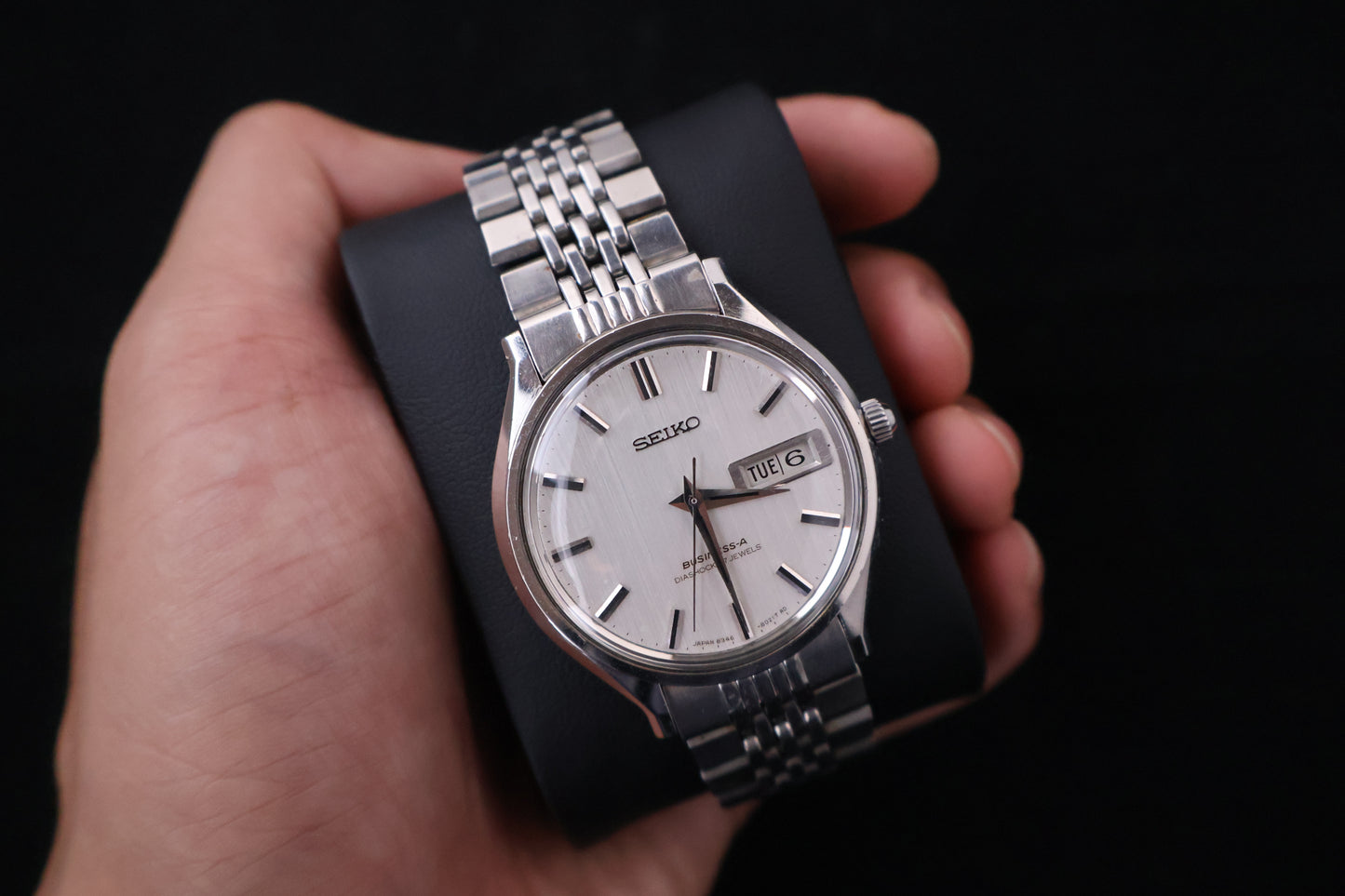 (SERVICED) Rare Vintage 1967 Seiko Business-A Diashock 27 Jewels 8346-8000