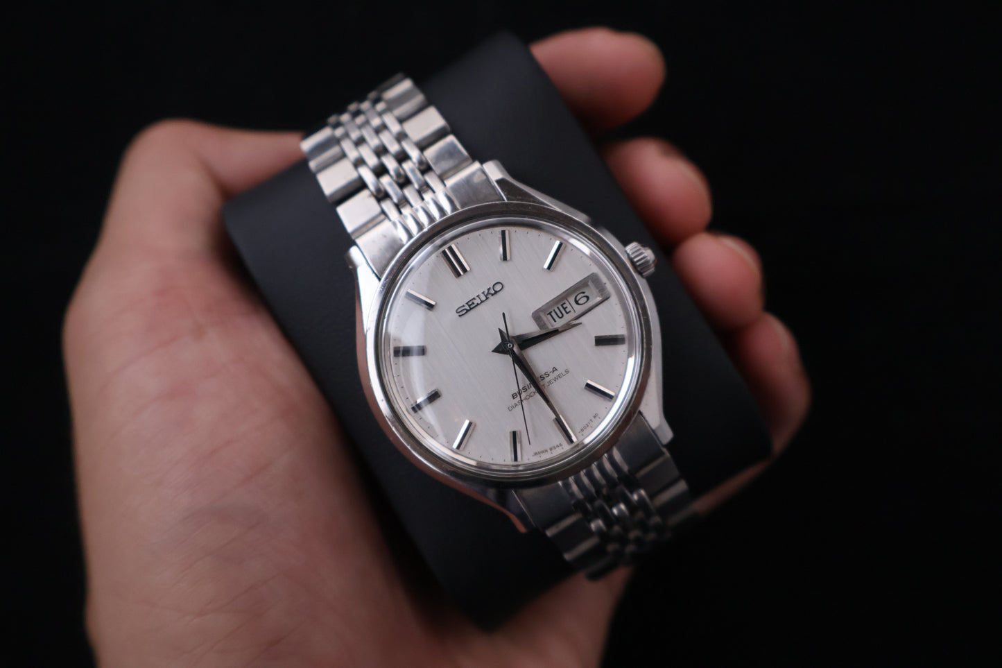 (SERVICED) Rare Vintage 1967 Seiko Business-A Diashock 27 Jewels 8346-8000