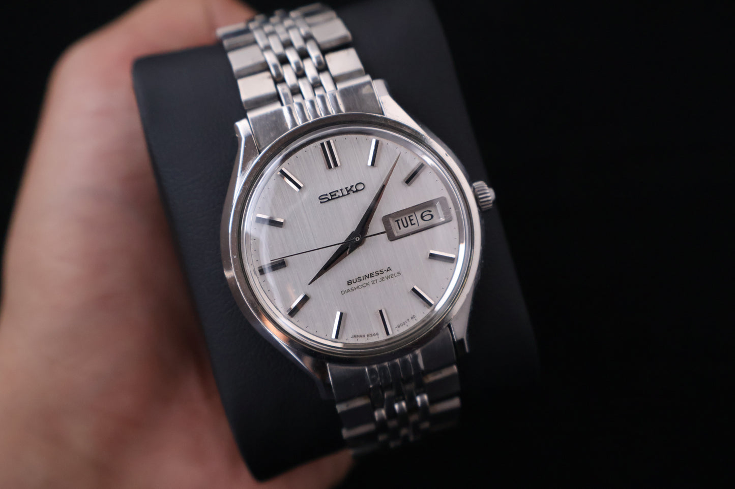 (SERVICED) Rare Vintage 1967 Seiko Business-A Diashock 27 Jewels 8346-8000