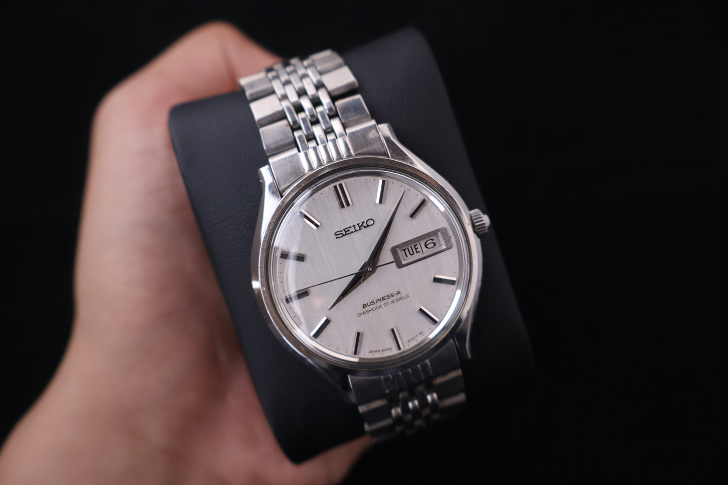 (SERVICED) Rare Vintage 1967 Seiko Business-A Diashock 27 Jewels 8346-8000