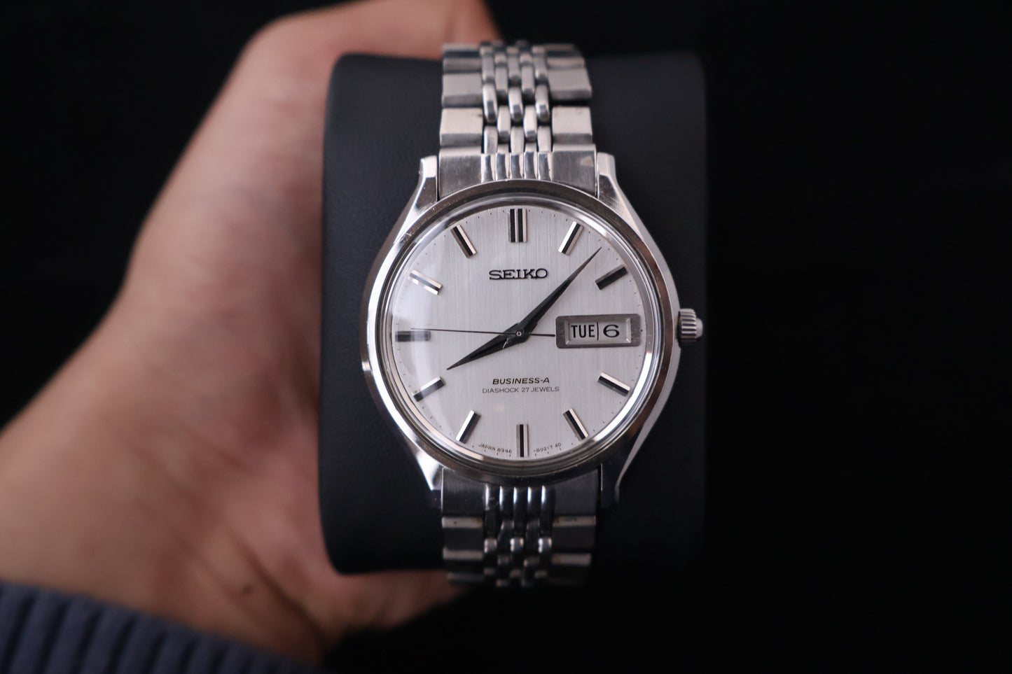(SERVICED) Rare Vintage 1967 Seiko Business-A Diashock 27 Jewels 8346-8000