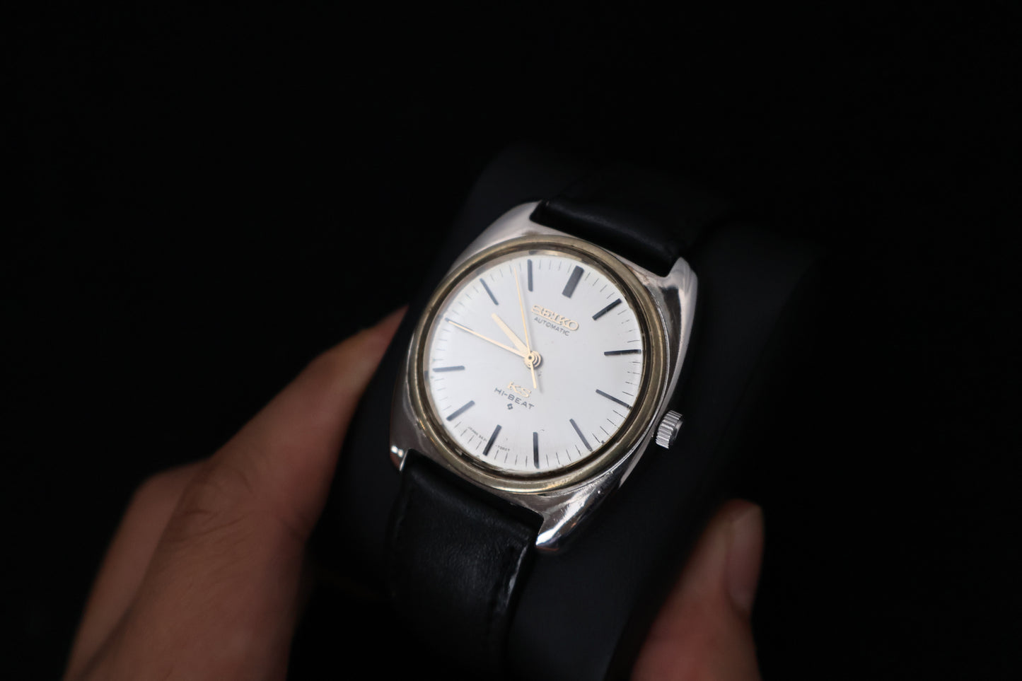 (SERVICED) Rare Vintage 1969 KING SEIKO Hi-Beat Gold Medallion 5621-7000