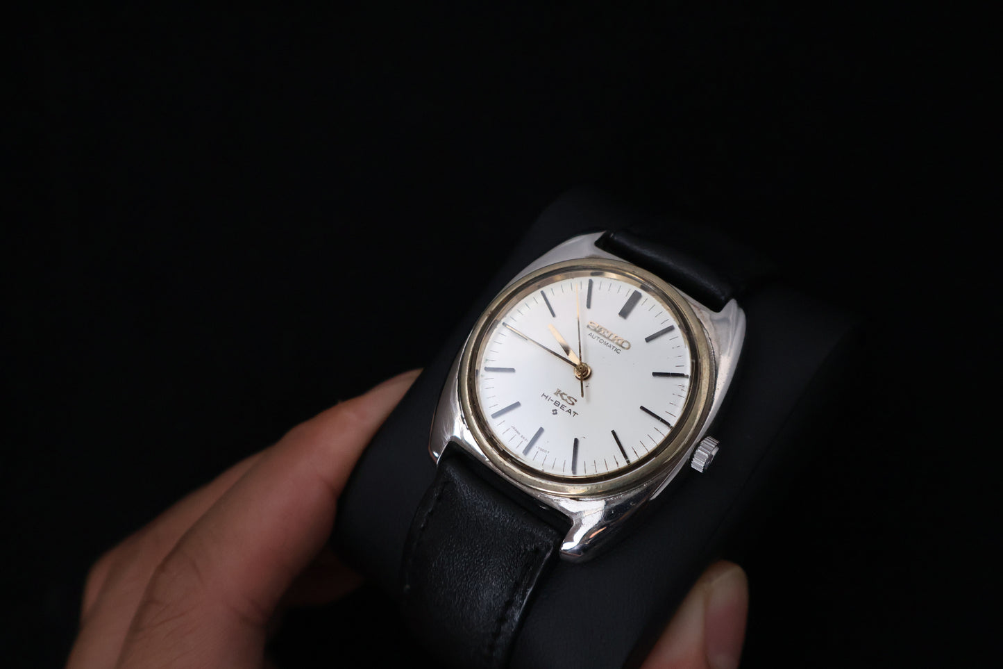 (SERVICED) Rare Vintage 1969 KING SEIKO Hi-Beat Gold Medallion 5621-7000
