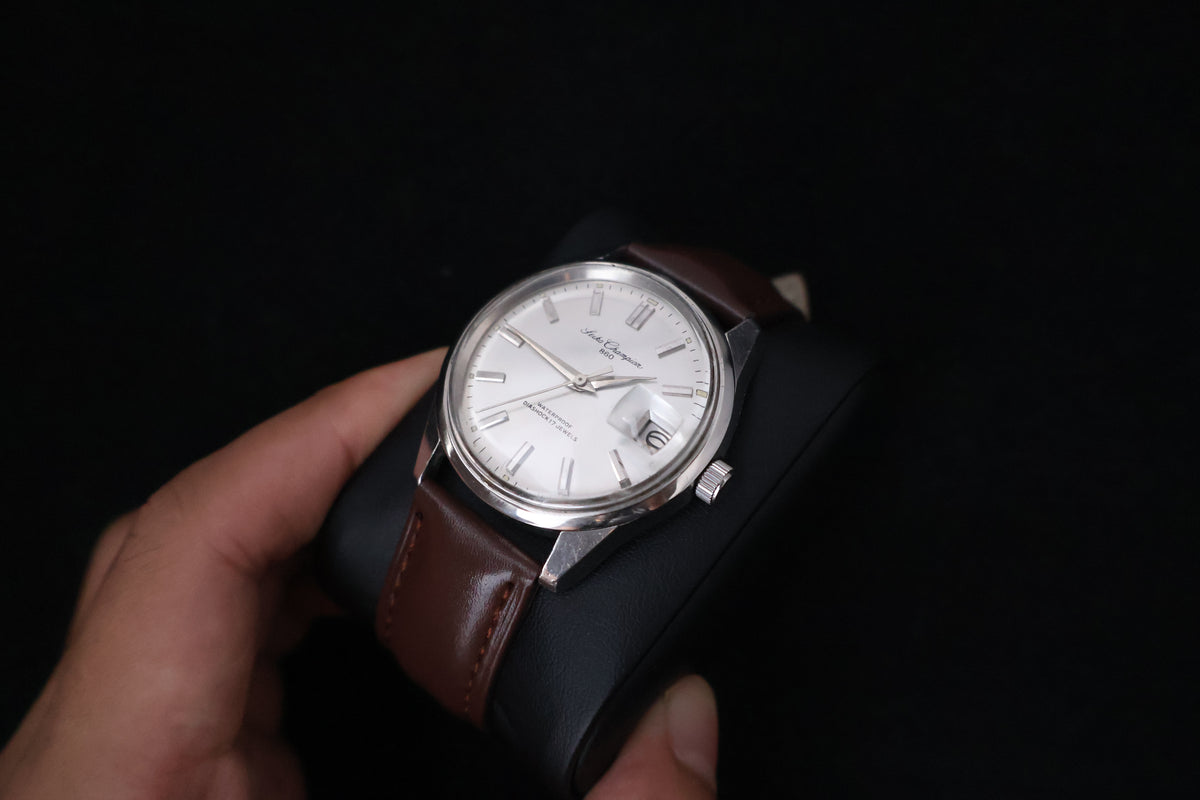 (SERVICED) Rare Vintage 1965 Seiko Champion 860 Calendar Diashock 17 Jewels 7622-9000