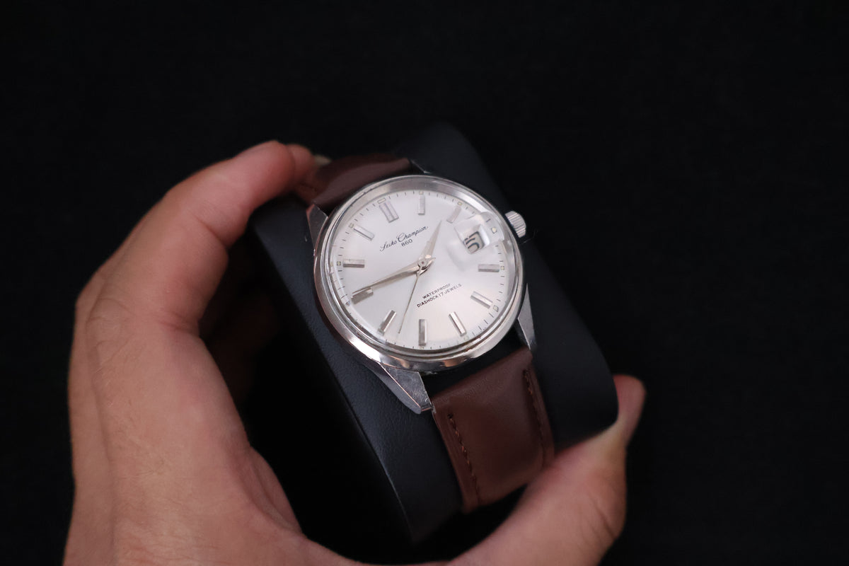 (SERVICED) Rare Vintage 1965 Seiko Champion 860 Calendar Diashock 17 Jewels 7622-9000