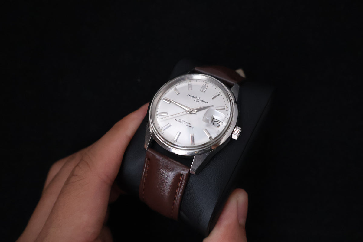 (SERVICED) Rare Vintage 1965 Seiko Champion 860 Calendar Diashock 17 Jewels 7622-9000
