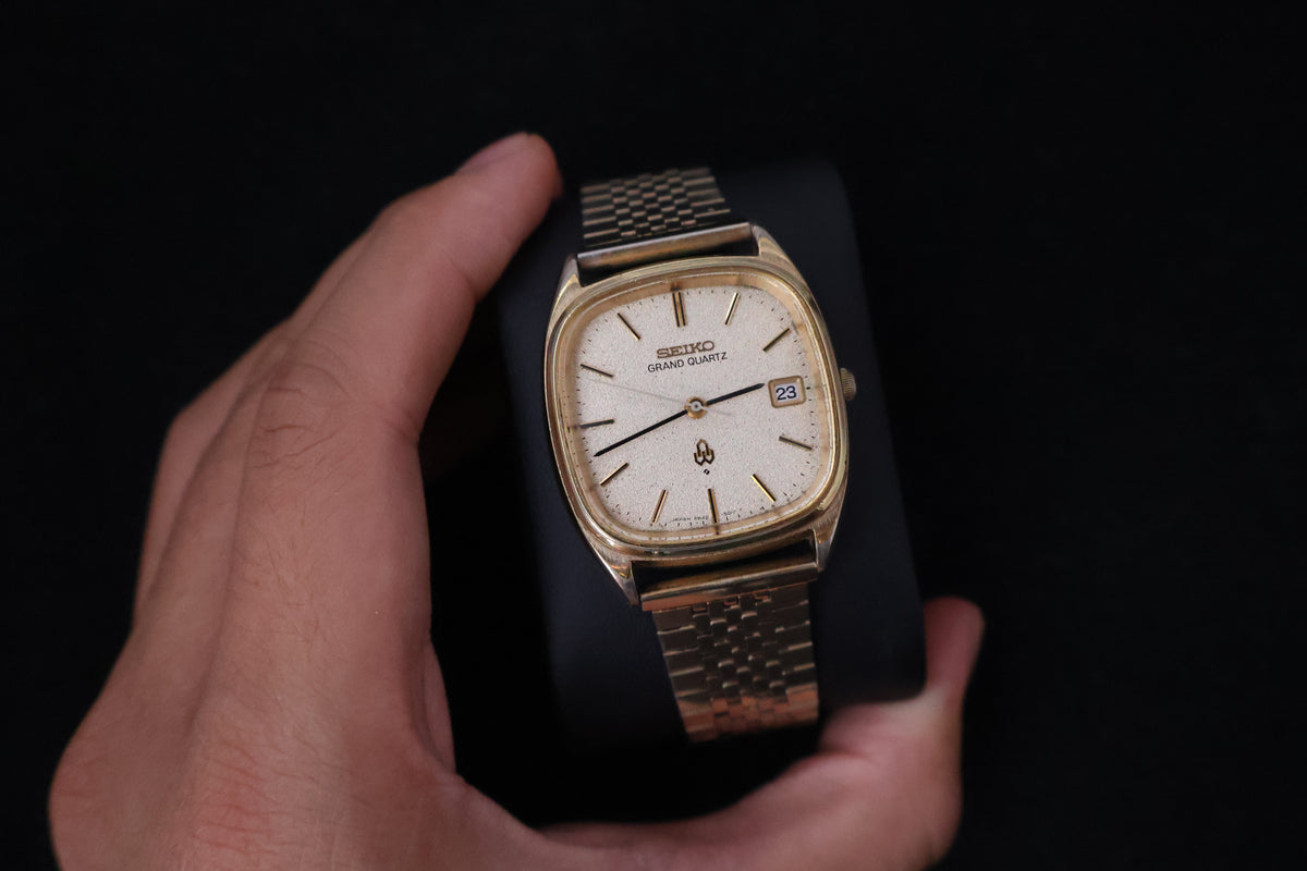 (SERVICED) Rare Vintage 1976 Seiko Grand Quartz Gold Tone 4842-5011