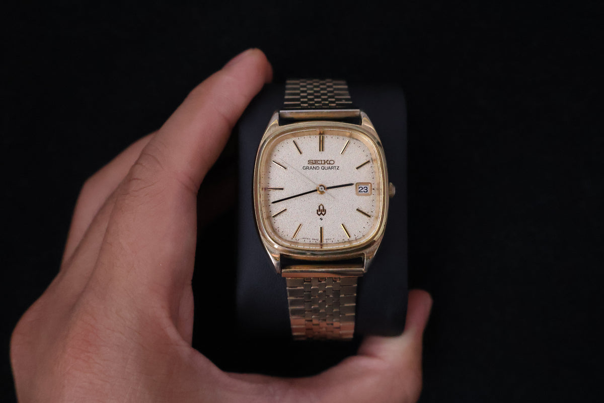 (SERVICED) Rare Vintage 1976 Seiko Grand Quartz Gold Tone 4842-5011