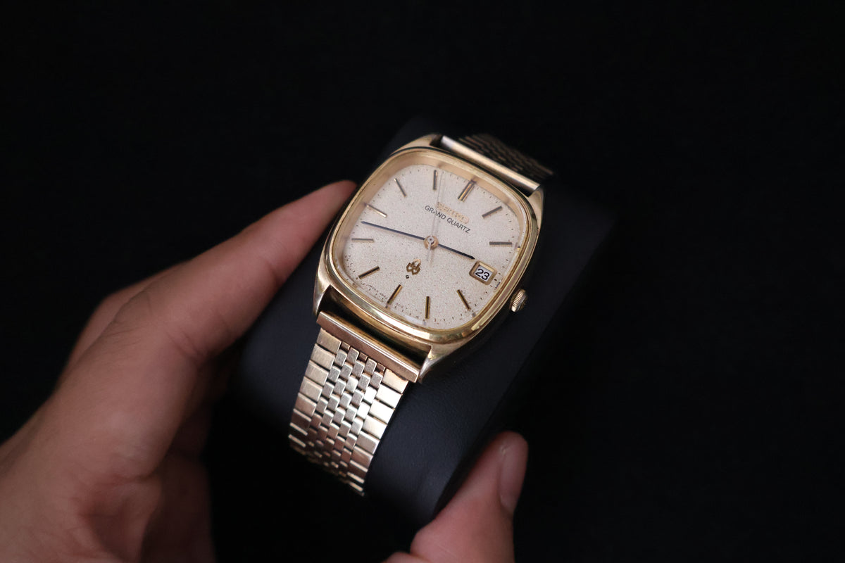 (SERVICED) Rare Vintage 1976 Seiko Grand Quartz Gold Tone 4842-5011