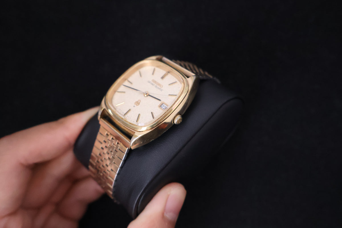 (SERVICED) Rare Vintage 1976 Seiko Grand Quartz Gold Tone 4842-5011