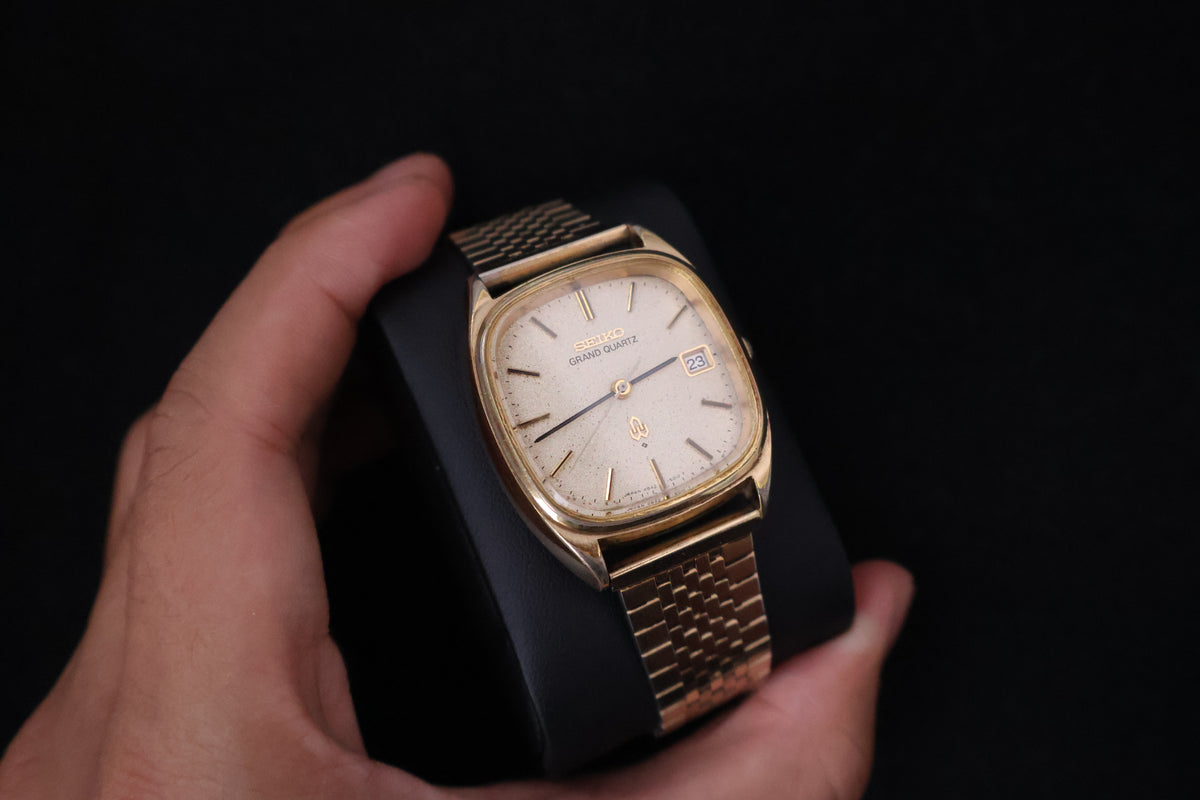 (SERVICED) Rare Vintage 1976 Seiko Grand Quartz Gold Tone 4842-5011