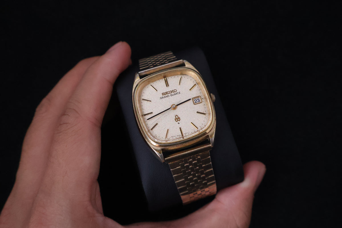(SERVICED) Rare Vintage 1976 Seiko Grand Quartz Gold Tone 4842-5011